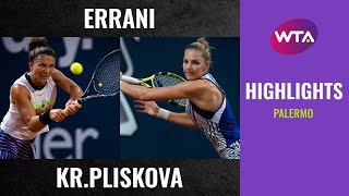 Sara Errani vs Kristyna Pliskova  2020 Palermo Second Round  WTA Highlights [upl. by Akir]