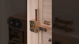 woodworking slidingdoor diy doorlock doors autodoorlock wood doorlocksystem woodendoor loc [upl. by Valerian95]