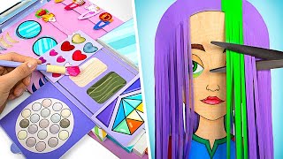 Paper Doll Hair and Makeup Transformation  Handmade Beauty [upl. by Varrian]