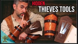 Leather Bracers with HIDDEN Lockpicks inside [upl. by Brenza]