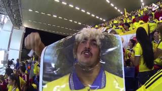 Hinchas colombianos vibraron con la goleada sobre Japón en Cuiabá [upl. by Bren]