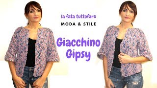 TUTORIAL Giacchina Gipsytaglio chaneltop downlafatatuttofare [upl. by Enilarac145]