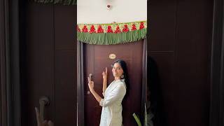 Never seen before banana leaf toranam 😍 toran toranam torandecoration diy diwalidecor [upl. by Asha]