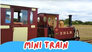 The mini train running on the seaside of Hayling Island Hayling Light Railway [upl. by Rialcnis941]