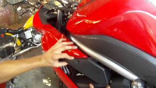 09 Kawasaki Ninja650r fairing removal [upl. by Germana44]