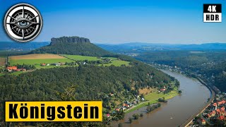 Königstein  the impregnable fortress of dreams  Walking tour 🇩🇪 Germany 4K HDR ASMR [upl. by Nabalas213]