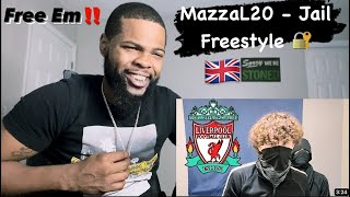 MazzaL20  Jail Freestyle 2  AMERICAN REACTS🔥🇺🇸 [upl. by Inalem364]