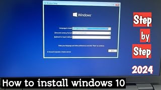 How to Install windows 10 from USB  Windows 10 installation 2024 22h2 [upl. by Aloisius]