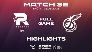 KT vs KDF Highlights ALL GAMES  Match 32  LCK Summer Split 2023 [upl. by Sansone]