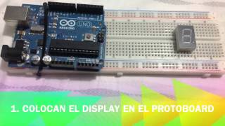 Como programar un display de 7 segmentos en arduino uno [upl. by Lashar]