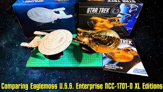 Comparing The Eaglemoss USS Enterprise NCC1701D XL Special Editions [upl. by Hannahc204]