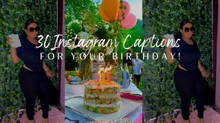 30 Instagram Captions to use for Your Birthday Pictures🎂 [upl. by Glenine]