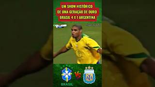 UM SHOW HISTÓRICO DE UMA GERAÇÃO DE OURO BRASIL 4 X 1 ARGENTINA brasil argentina futebol [upl. by Esilegna]