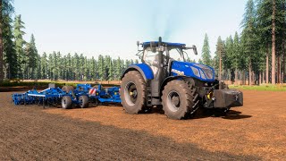 Farming Simulator 22  Map Paksuniemi 77 Cultivating New Holland T7315 HD [upl. by Nnylear]