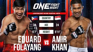 Intense MMA Rivalry 🔥 Eduard Folayang vs Amir Khan Full Fight [upl. by Asaeret511]