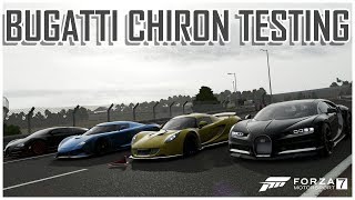 Chiron vs Regera vs Venom vs Veyron Speed Testing Forza Motorsport 7 [upl. by Neema710]