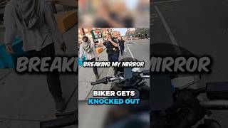 Biker Gets Knocked Out Infront Of Cops 😬 shorts [upl. by Ardnoek]