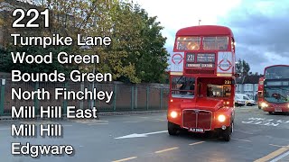 【Full Journey】 London Bus Arriva route 221 To Edgware Station [upl. by Lerual237]