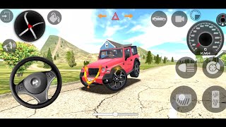 BHARAT KI TOP MODEL 🇮🇳Modified Mahindra Red colour Thar 🇮🇳 Indian Cars Simulator 3D [upl. by Adnwahs]