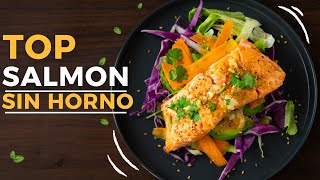 Como hacer SALMON SIN HORNO ala mantequilla 🧈 naranja y limón 🍋 [upl. by Nailimixam291]