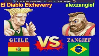 Street Fighter II Champion Edition  El Diablo Etcheverry vs alexzangief FT5 [upl. by Jana449]