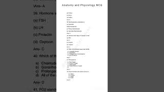 Anatomy and Physiology MCQs physiotherapy education basic [upl. by Cochran431]