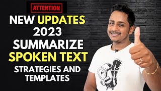 New Updates 2023  PTE Summarize Spoken Text Strategies and Templates  Skills PTE Academic [upl. by Nivel]