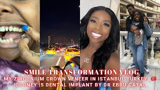 Smile Makeover 5 Dental Implants amp 23 Zirconium Crown Veneer in Istanbul Turkey By Dr Ebru Catal [upl. by Aikar988]