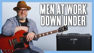 Men At Work Down Under Guitar Lesson  Tutorial [upl. by Seyer]