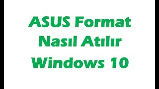 ASUS LAPTOP FORMAT 2019 [upl. by Togram]