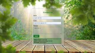 How to create a modern responsive contact us page using html css javascript webdevelopment [upl. by Kola]