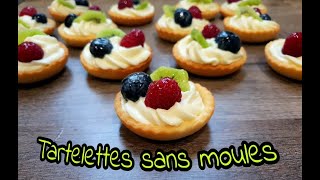 Minitartelettes aux fruits sans moules et la pâte sans beurre très facile à réaliser [upl. by Dnaloy]