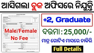 Odisha Block Office New Recruitment 2024 Block Level Job in Odisha 2024Odisha New Job Update 2024 [upl. by La]