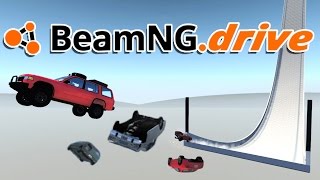 BeamNGdrive Gameplay  5 Car Ski Jump  Lets Play BeamNGdrive [upl. by Kurys]