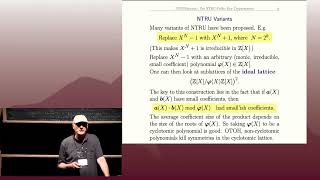 Lecture 4 part 3 LatticeBased Public Key Cryptosystems  Joseph H Silverman [upl. by Goldina]