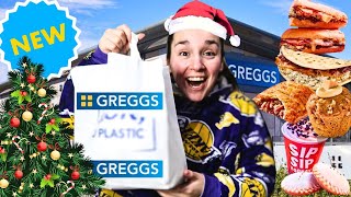 Trying Greggs brand new Christmas menu [upl. by Terrijo]