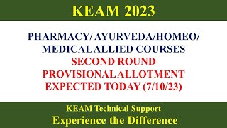 KEAM 2023  B Pharm  Medical amp Medical Allied Courses  Second Allotment [upl. by Narag695]