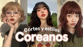 Cortes y estilos COREANOS ♡ INSPO CABELLO ૮꒰ ˶• ༝ •˶꒱ა [upl. by Dnalon]