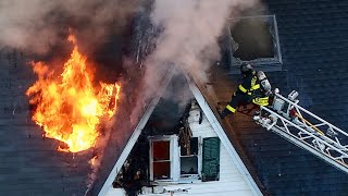 2nd Alarm Fire Damages Two Homes Slatington Pennsylvania  62124 [upl. by Ienttirb]