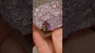 The Structure On This Fluorite Crystal Is WILD gems fluorite nature mining rocks [upl. by Halbert]