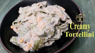 Creamy Tortellini  Tortellini alla Panna  Cream Sauce Pasta  Yum Foods [upl. by Ocisnarf]