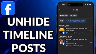 How To Unhide Posts From Facebook Timeline [upl. by Kall]