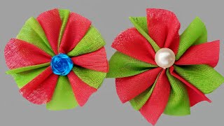 DIY  Easy Fabric Flowers Ideas  Flower Making With Cloth  Kapda ke Phool [upl. by Atnauqal]