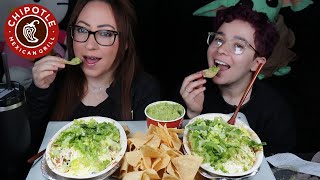 CHIPOTLE MUKBANG  CARNITAS AND BARBACOA [upl. by Mapes]