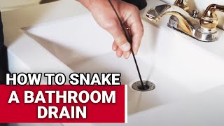 How To Snake A Bathroom Drain  Ace Hardware [upl. by Binnie]