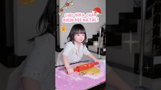 chef yukachan bikin kue natal yukachan christmas christmascookies baking chef minivlog [upl. by Nikral]