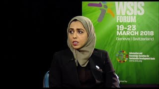 WSIS FORUM 2018 INTERVIEWS KHAWLA AL MHEIRI TRA UAE [upl. by Yboj92]