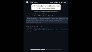 useLayoutEffect vs useEffect in React [upl. by Niarfe]