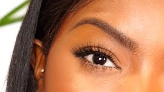 How to Applying False Eyelashes For Beginners [upl. by Drawe]