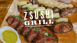 Sushi de Arrachera  ZSushi Grill   ENRAZSADOS [upl. by Elleivad]